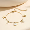 Wholesale Women's Stainless Steel Electroplated Geometric Shell Butterfly Bracelet With Original Design