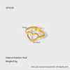 Wholesale Women's Stainless Steel Electroplated Heart Geometric Wave Open Ring Jewelry