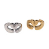 Wholesale Women's Stainless Steel Electroplated Heart Open Ring Simple And Fashionable