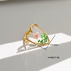 Wholesale Women's Stainless Steel Electroplated Heart Shape And Flower Ring With Minimalist Design