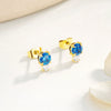 Wholesale Women's Stainless Steel Electroplated Heart Shape Inlaid Zircon Earrings