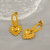 Wholesale Women's Stainless Steel Electroplated Heart Shaped Retro Love Design Earrings