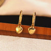 Wholesale Women's Stainless Steel Electroplated Heart Water Drop Bell Jewelry Set Necklace Earrings