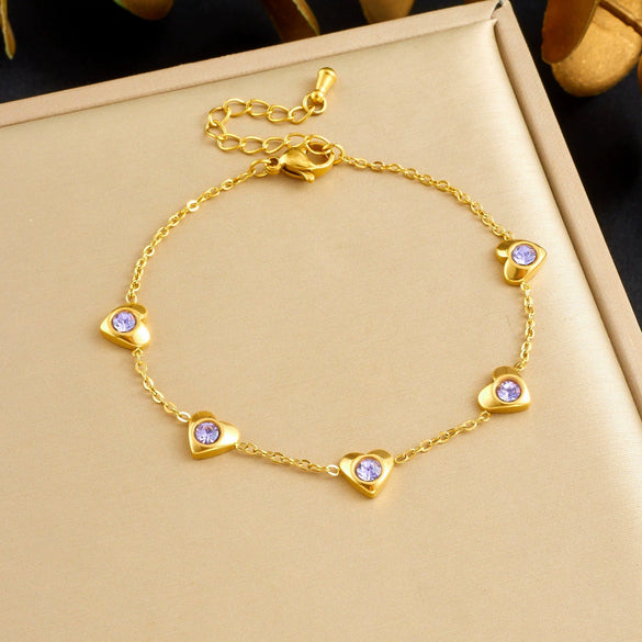 Wholesale Women's Stainless Steel Electroplated Heart Water Drop Bell Shaped Jewelry Accessories Three Piece Set