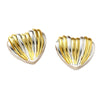 Wholesale Women's Stainless Steel Electroplated Heartshaped Striped Love Earrings