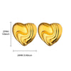 Wholesale Women's Stainless Steel Electroplated Irregular Geometric Drop Shape Petals Earrings With Flower And Wave Patterns