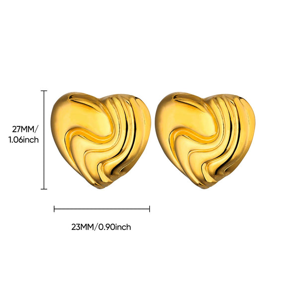 Wholesale Women's Stainless Steel Electroplated Irregular Geometric Drop Shape Petals Earrings With Flower And Wave Patterns