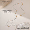 Wholesale Women's Stainless Steel Electroplated Jewelry Necklace With Letter Number Text Shapes