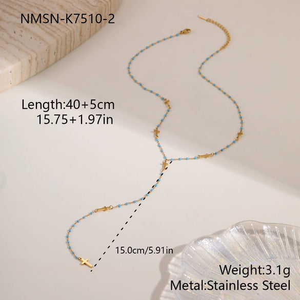 Wholesale Women's Stainless Steel Electroplated Jewelry Necklace With Letter Number Text Shapes