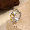 Wholesale Women's Stainless Steel Electroplated Jewelry Rings With Geometric And Letter Patterns In Heart And Letter Shapes