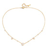 Wholesale Women's Stainless Steel Electroplated 18K Gold Drop Shape Zircon Necklace With Regular Chain