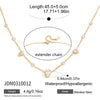 Wholesale Women's Stainless Steel Electroplated 18K Gold Drop Shape Zircon Necklace With Regular Chain