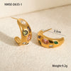 Wholesale Women's Stainless Steel Electroplated 18K Gold Hoop Earrings With Niche Design