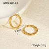 Wholesale Women's Stainless Steel Electroplated 18K Gold Hoop Earrings With Niche Design