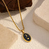 Wholesale Women's Stainless Steel Electroplated 18K Gold Moon Star Pendant Necklace With Twist Chain In Ins Style And Minimalist Design