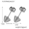 Wholesale Women's 316L Stainless Steel Electroplated Light Luxury Geometric Camellia Doublesided Earrings