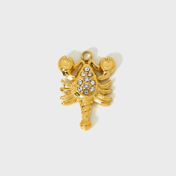 Wholesale Women's Stainless Steel Electroplated Marine Series Accessories With Hirback Pattern And Cute Starfish Lobster Koi Pendant For Diy