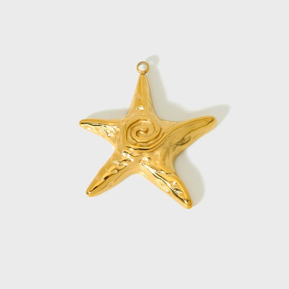 Wholesale Women's Stainless Steel Electroplated Marine Series Accessories With Hirback Pattern And Cute Starfish Lobster Koi Pendant For Diy