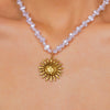 Wholesale Women's Stainless Steel Electroplated Necklace And Earring Set With Stars Sun And Moon Clouds And Universe Patterns