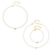 Wholesale Women's Stainless Steel Electroplated Pearl Beaded Necklace And Bracelet Jewelry Set