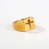 Wholesale Women's Stainless Steel Electroplated Ushaped Love Heart Ring Niche Style