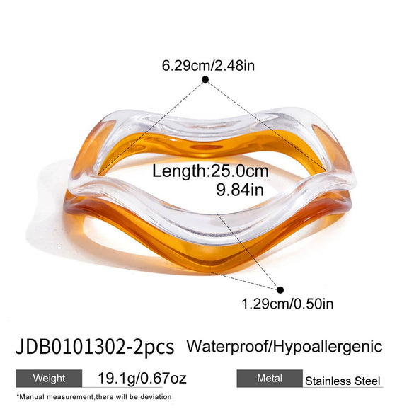 Wholesale Women's Stainless Steel Electroplated Wave Bracelet Jewelry Accessories