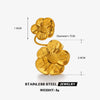 Wholesale Women's Stainless Steel Exaggerated Flower Ring 18K Gold Plated