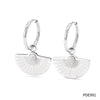 Wholesale Women's 316 Stainless Steel Fan Earrings With Geometric Pattern And Electroplating Process Simple Fashion Atmosphere Niche Design