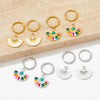 Wholesale Women's 316 Stainless Steel Fan Earrings With Geometric Pattern And Electroplating Process Simple Fashion Atmosphere Niche Design