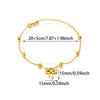 Wholesale Women's Stainless Steel Fashion Anklets With Bow And Letters Numbers Text Pattern