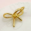 Wholesale Women's Stainless Steel Fashion Bow Ring With Electroplating