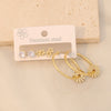 Wholesale Women's Stainless Steel Fashion Heart Pattern Electroplated Earrings With Stars And Crosses