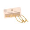 Wholesale Women's Stainless Steel Fashion Heart Pattern Electroplated Earrings With Stars And Crosses