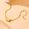 Wholesale Women's Stainless Steel Fashion Insect Carved Doublelayer Ball Chain Bracelet With Electroplating