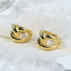 Wholesale Women's Stainless Steel Fashion Interwoven Winding Ring With Letters Numbers Text Pattern And Electroplating