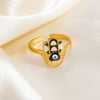 Wholesale Women's Stainless Steel Fashion Jewelry Electroplated Ring With Heart Wave Geometric Animal Zodiac Letter Number And Text Patterns