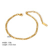 Wholesale Women's Stainless Steel Fine Blade Chain Twist Chain Geometric Pattern Bracelet With Pvdp Furnace Real Gold Processing