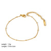 Wholesale Women's Stainless Steel Fine Blade Chain Twist Chain Geometric Pattern Bracelet With Pvdp Furnace Real Gold Processing