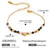 Wholesale Women's Stainless Steel Finger Bracelet With Zircon Pearl Geometric Design Electroplating Treatment Light Luxury High Sense