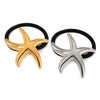 Wholesale Women's Stainless Steel Fivepointed Star Hair Ring Hair Rope Hair Accessories With Electroplating Treatment High Elasticity