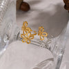 Wholesale Women's Stainless Steel Floral Open Ring With Vacuum Real Gold Plating In Pvd Furnace Artistic Retro Style