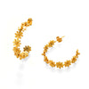 Wholesale Women's Stainless Steel Flower Earrings 18K Gold Plated With Electroplating