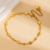 Wholesale Women's Stainless Steel Flower Heart Square Bead Bracelet With Star Pattern And Electroplating For Summer