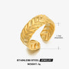 Wholesale Women's Stainless Steel Flower Pattern Hip Hop Style Ring With Electroplating