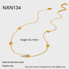 Wholesale Women's Stainless Steel Flower Pendant Necklace With 18K Gold Electroplating
