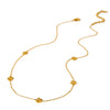 Wholesale Women's Stainless Steel Flower Pendant Necklace With 18K Gold Electroplating
