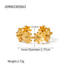 Wholesale Women's Stainless Steel Flower Shaped Daisy Ring With Electroplating