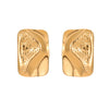 Wholesale Women's Stainless Steel French Retro Geometric Square Line Design 18K Gold Plated Earrings