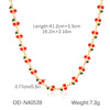 Wholesale Women's Stainless Steel Fruit Pendant Necklace With Pvd Vacuum Plating And Dripping Oil Craft