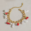 Wholesale Women's Stainless Steel Fruit Shape Electroplated Retro Minimalist Original Design Bracelet Jewelry
